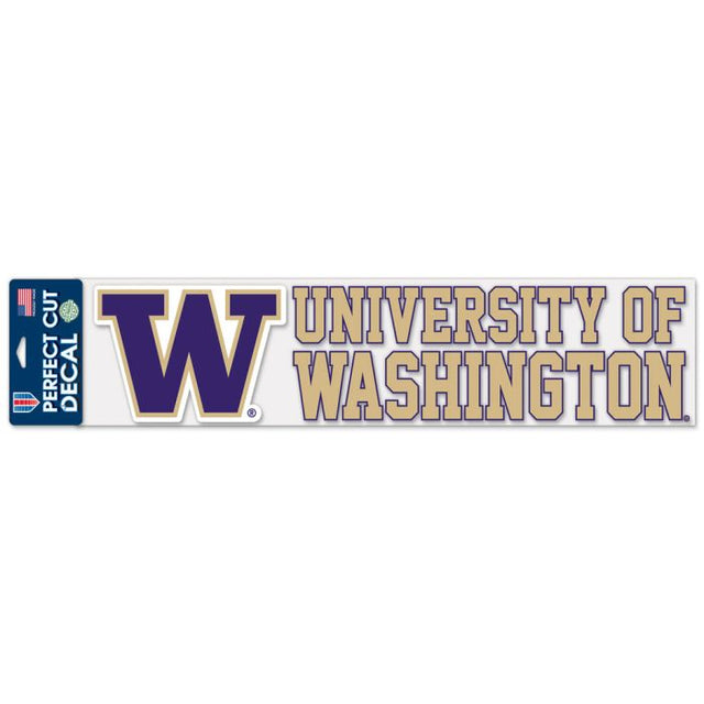 Calcomanías de Washington Huskies de corte perfecto de 4" x 17"