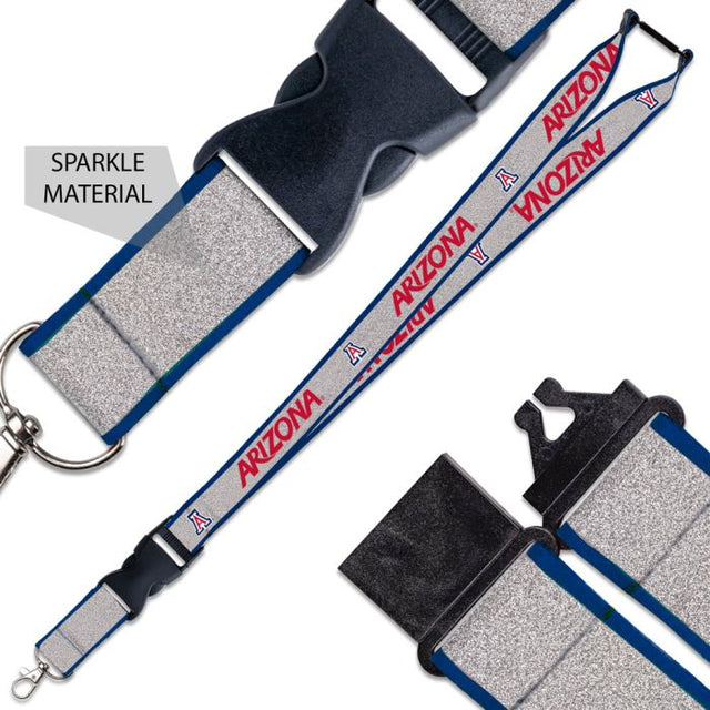 Arizona Wildcats Lanyard w/Buckle Glitter 1"