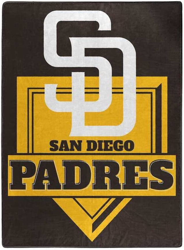 Manta de los Padres de San Diego de 60 x 80 cm con diseño de placa de home de Raschel