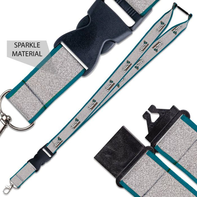 Coastal Carolina Chanticleers Lanyard w/Buckle Glitter 1"