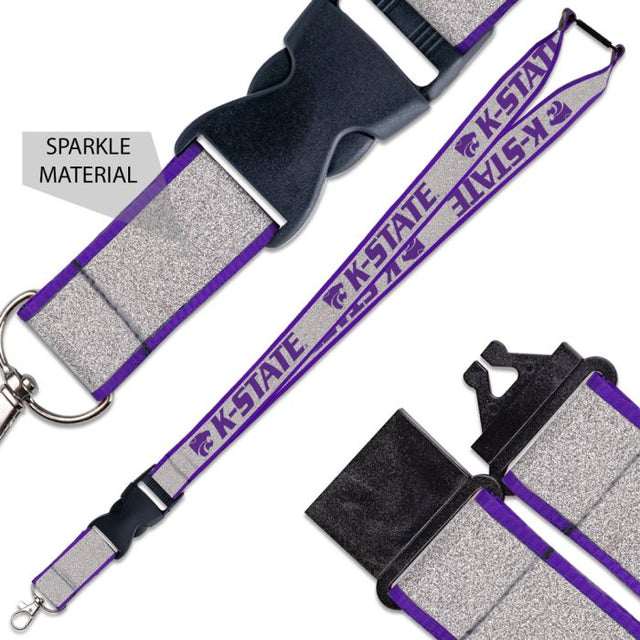 Kansas State Wildcats Lanyard w/Buckle Glitter 1"