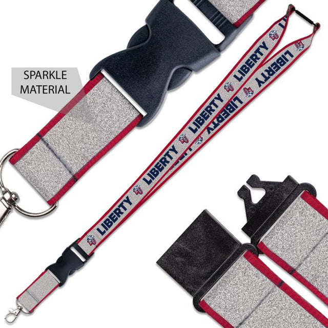 Liberty Flames Lanyard w/Buckle Glitter 1"