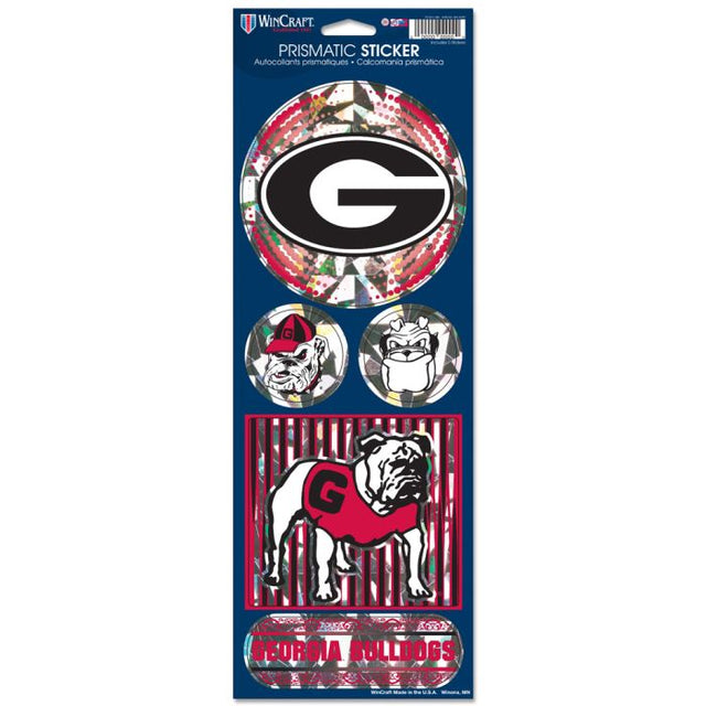 Georgia Bulldogs Prismatic Decal 4" x 11"