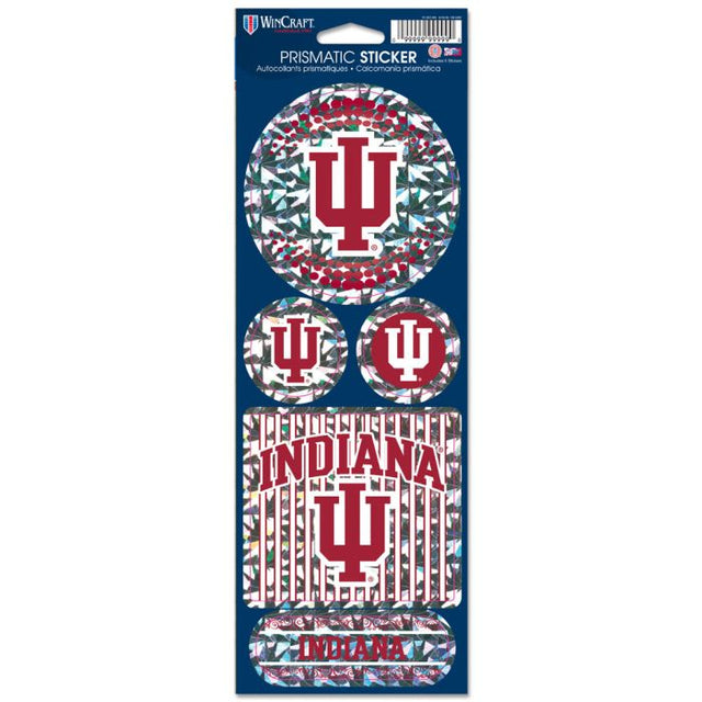 Calcomanía prismática de Indiana Hoosiers de 4" x 11"