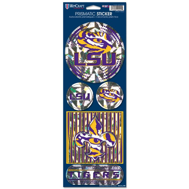 LSU Tigers Prismatic Decal 4" x 11"