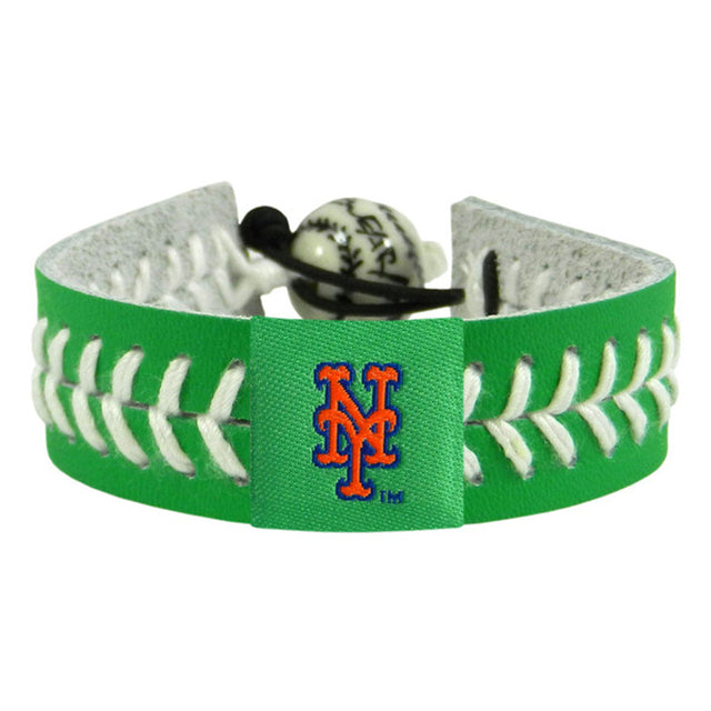 Pulsera de los Mets de Nueva York Color del equipo Béisbol Día de San Patricio CO