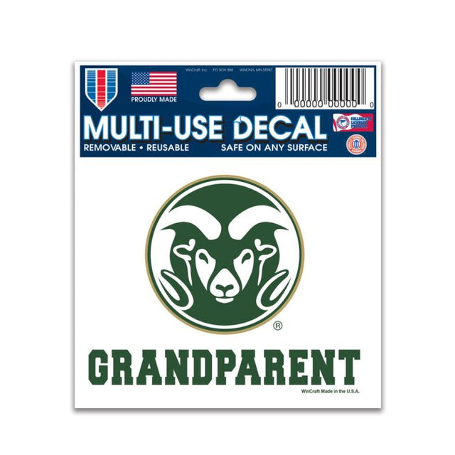 Calcomanía multiusos de Colorado State Rams de 3" x 4"