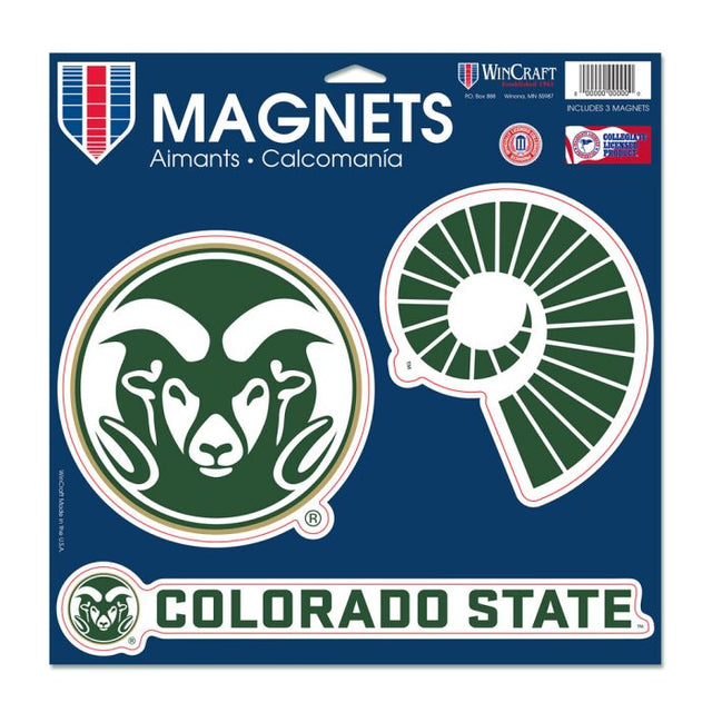 Imán de vinilo de los Colorado State Rams de 11" x 11"