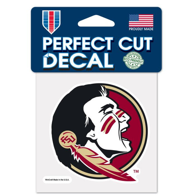 Calcomanía de color de corte perfecto de los Florida State Seminoles de 4" x 4"