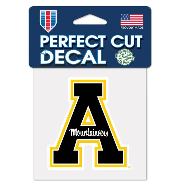 Calcomanía de color de corte perfecto de Appalachian State Mountaineers de 4" x 4"