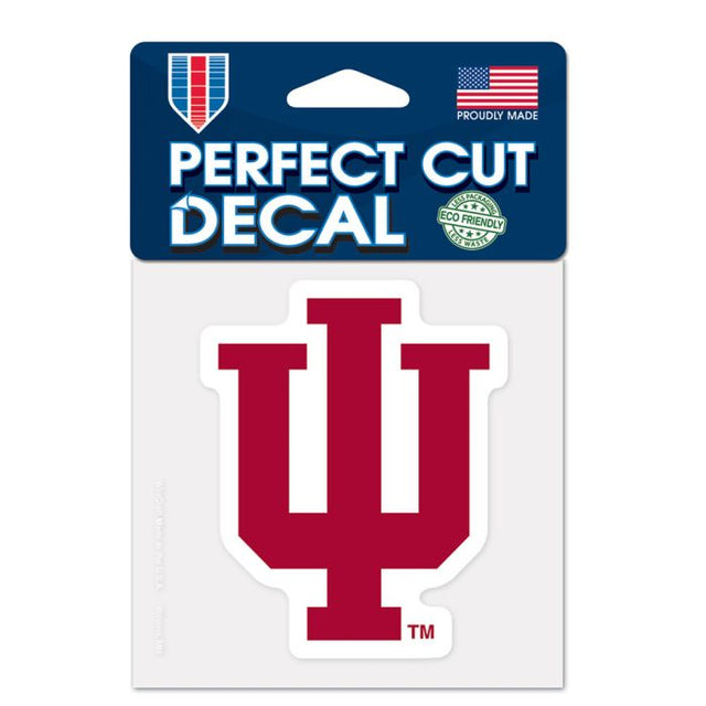 Calcomanía de color de corte perfecto de Indiana Hoosiers de 4" x 4"