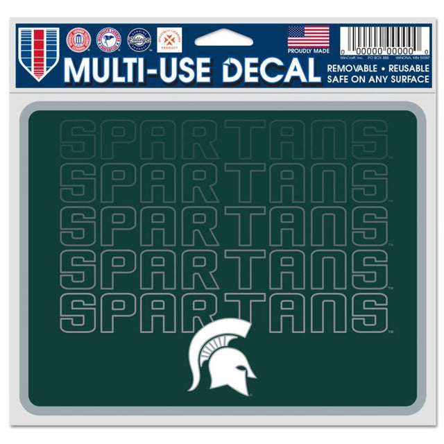 Michigan State Spartans WATERFALL Fan Decals 5" x 6"