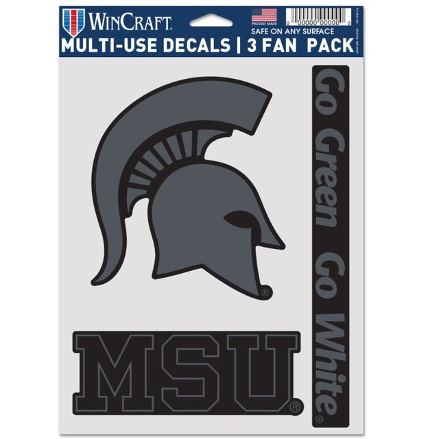 Michigan State Spartans BLACK Multi Use 3 FAN PACK