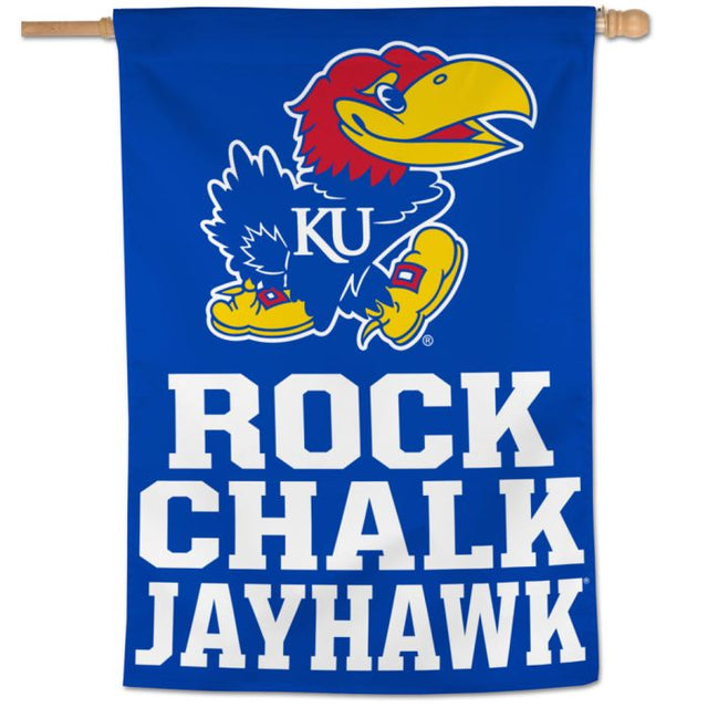 Kansas Jayhawks SLOGAN Vertical Flag 28" x 40"