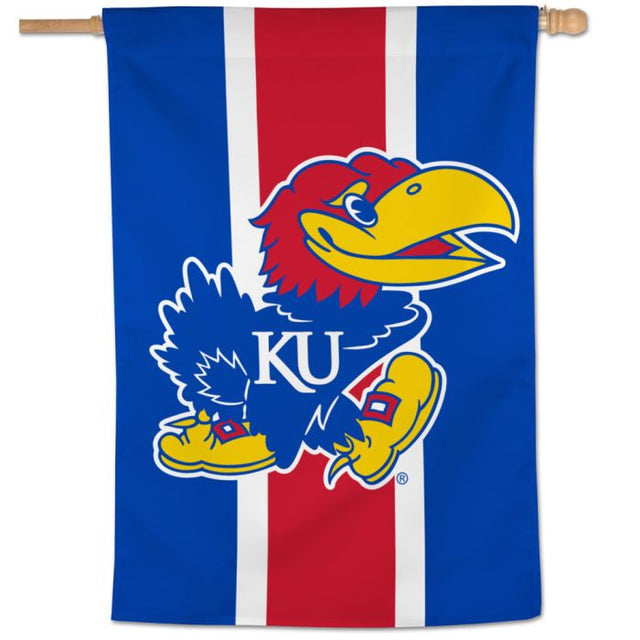 Kansas Jayhawks VERTICAL STRIPES Vertical Flag 28" x 40"