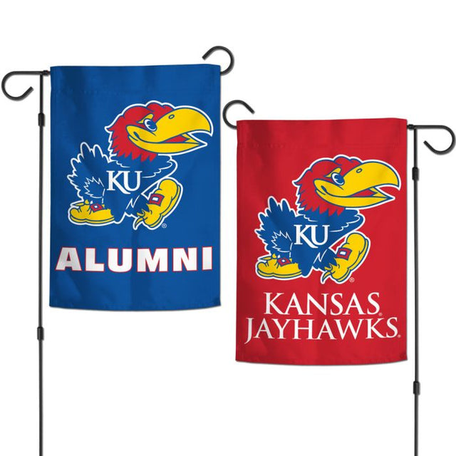 Kansas Jayhawks ALUMNI Garden Flags 2 sided 12.5" x 18"