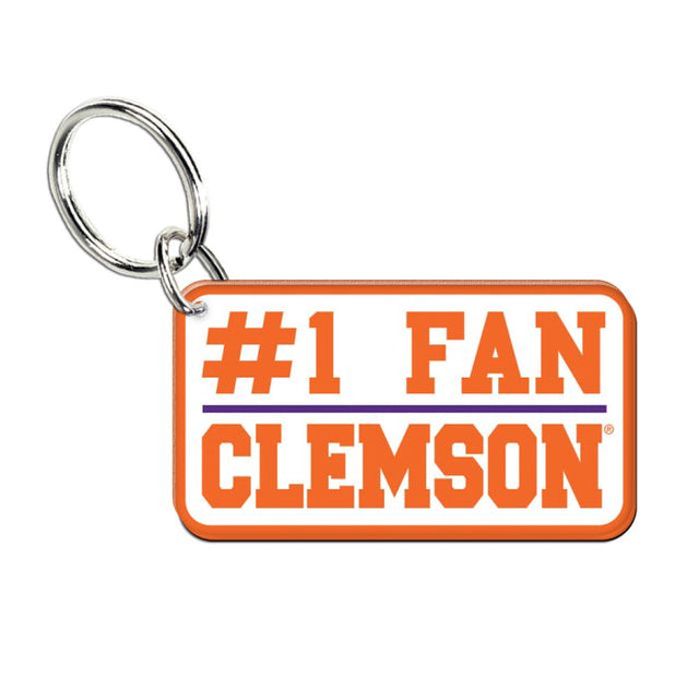 Clemson Tigers #1 FAN Premium Acrylic Key Ring