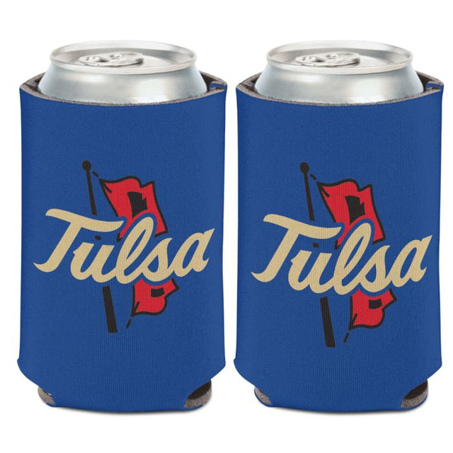 Enfriador de lata de 12 oz., color AZUL, de Tulsa Golden Hurricanes.