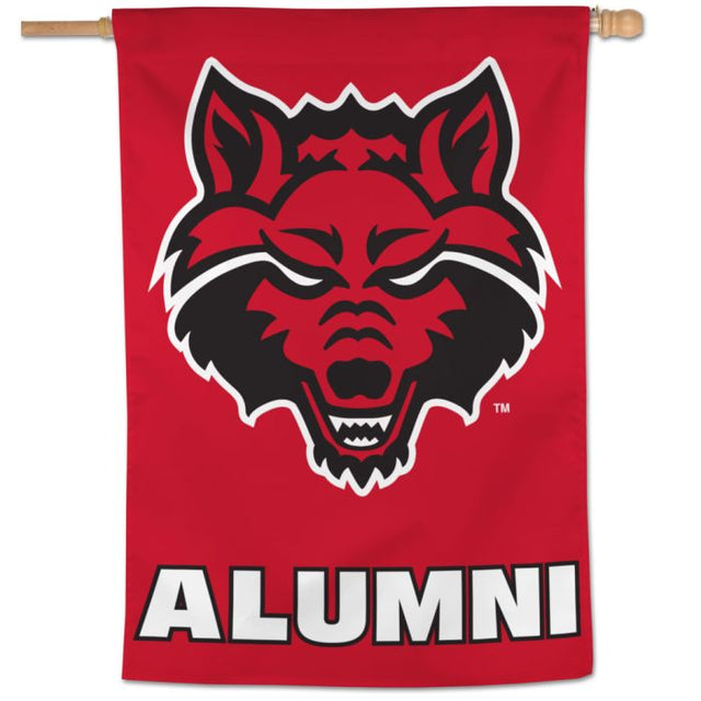 Bandera vertical de exalumnos de Arkansas State Red Wolves de 28" x 40"