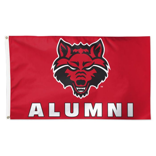 Bandera de exalumnos de Arkansas State Red Wolves: Deluxe, 3' X 5'