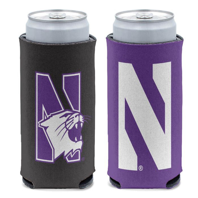 Enfriador de latas delgado de 12 oz de Northwestern Wildcats