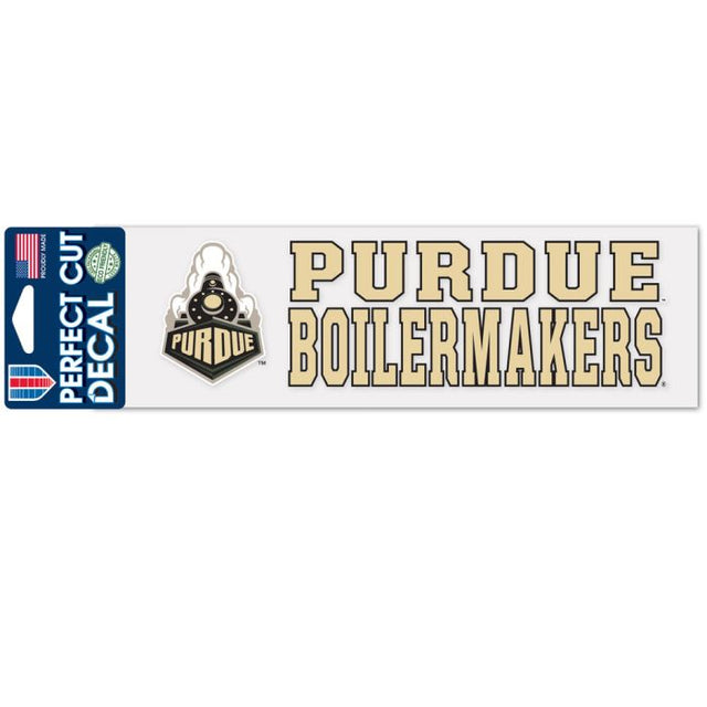 Calcomanías de corte perfecto con diseño apilado de Purdue Boilermakers de 3" x 10"