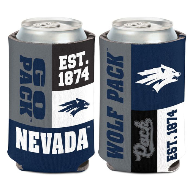 Enfriador de latas COLOR BLOCK de Nevada Wolf Pack, 12 oz.