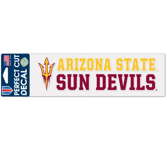 Calcomanías de corte perfecto con diseño apilado de Arizona State Sun Devils, 3" x 10"