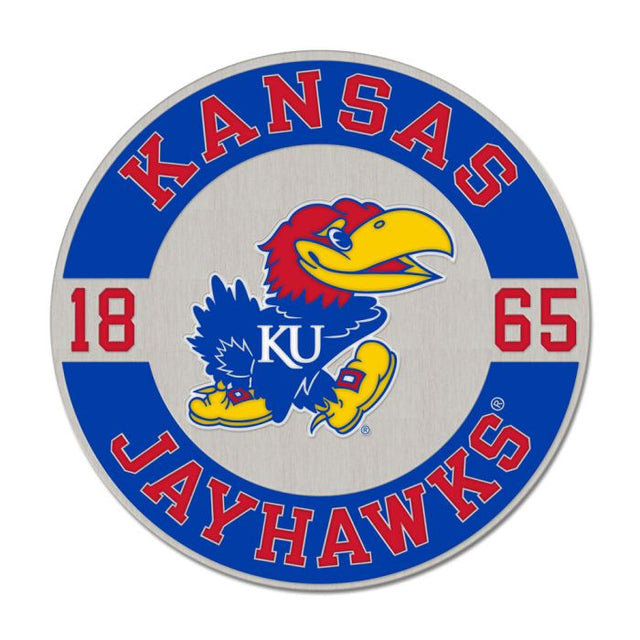 Kansas Jayhawks ESTABLISHED Collector Enamel Pin Jewelry Card