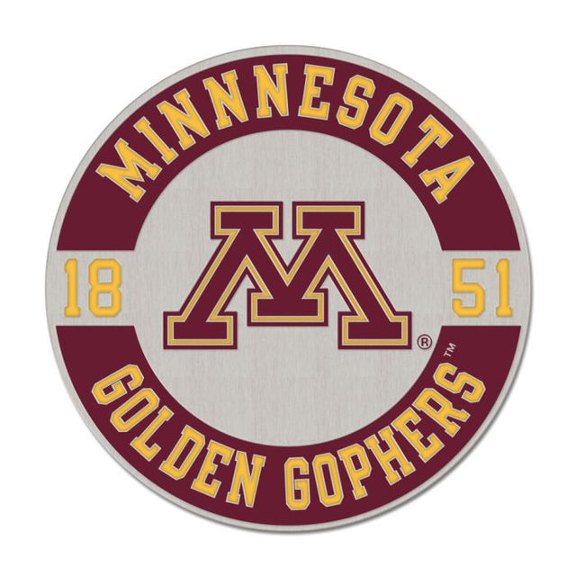 Tarjeta de joyería con pin de esmalte de colección de Minnesota Golden Gophers