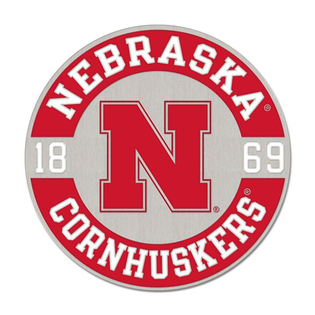 Tarjeta de joyería con pin esmaltado de colección de Nebraska Cornhuskers