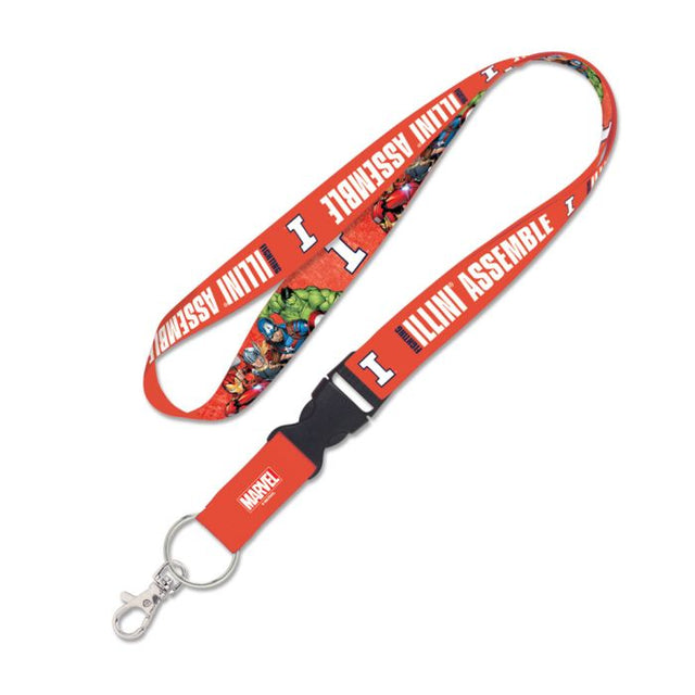 Illinois Fighting Illini / Marvel (C) 2022 MARVEL Lanyard w/detachable buckle 1"