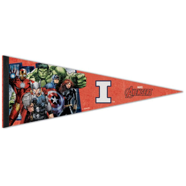 Illinois Fighting Illini / Marvel (C) 2022 MARVEL Premium Pennant 12" x 30"