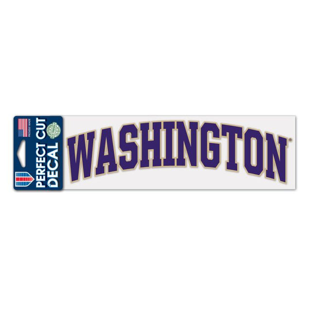 Calcomanías de Washington Huskies de corte perfecto de 3" x 10"