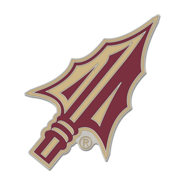 Tarjeta de joyería con pin esmaltado de colección con logotipo secundario de los Florida State Seminoles