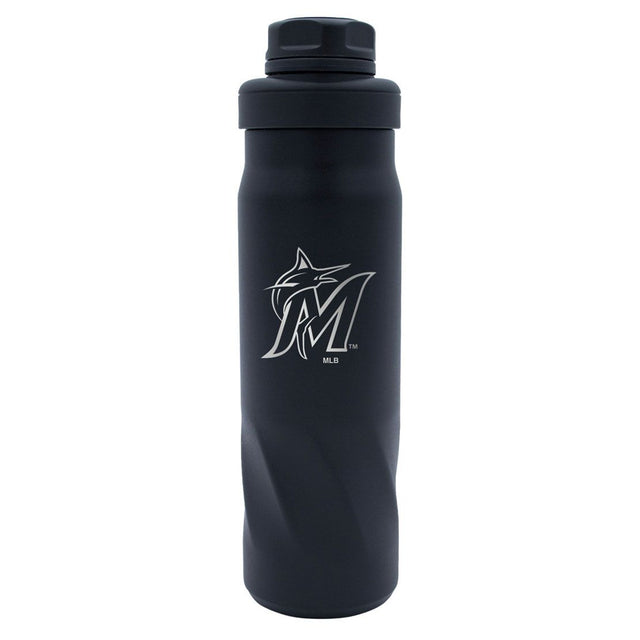 Botella de agua de los Miami Marlins de 20 oz de acero inoxidable Morgan