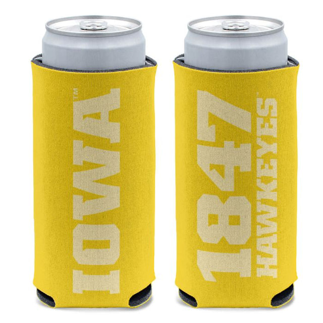 Enfriador de latas delgado de 12 oz de Iowa Hawkeyes