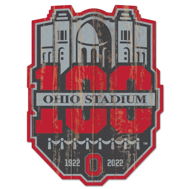 Ohio State Buckeyes OHIO STADIUM 100 YEARS Wood Sign 11" x 17" 1/4" thick