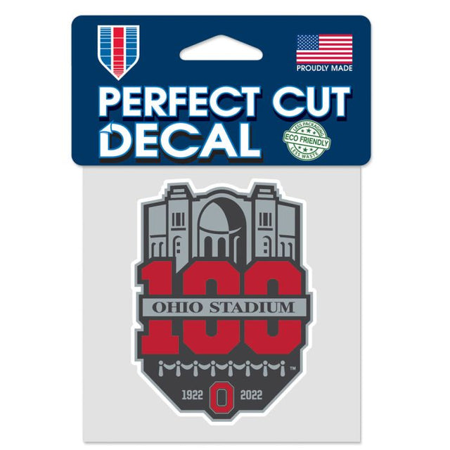 Ohio State Buckeyes OHIO STADIUM 100 YEARS Perfect Cut Color Decal 4" x 4"