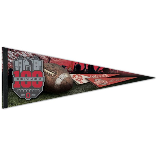 Ohio State Buckeyes OHIO STADIUM 100 YEARS Premium Pennant 12" x 30"