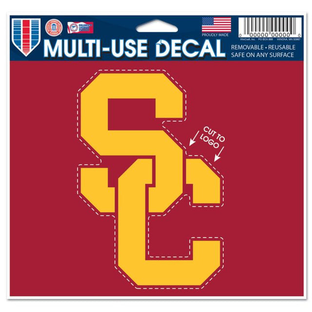 Calcomanía multiusos de los USC Trojans: cortada con el logotipo, 5" x 6"