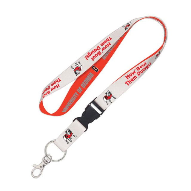 Georgia Bulldogs / Vintage Collegiate Lanyard w/detachable buckle 1"