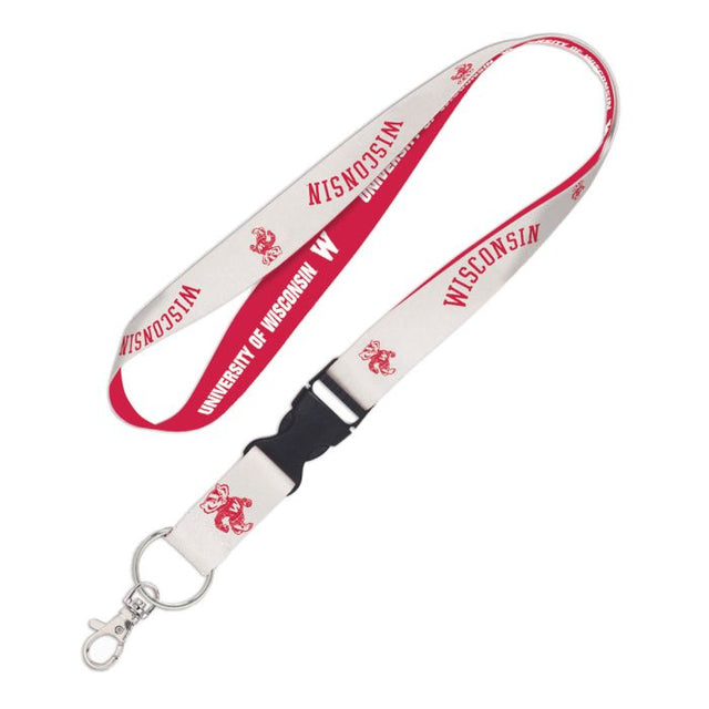 Wisconsin Badgers / Vintage Collegiate Lanyard w/detachable buckle 1"