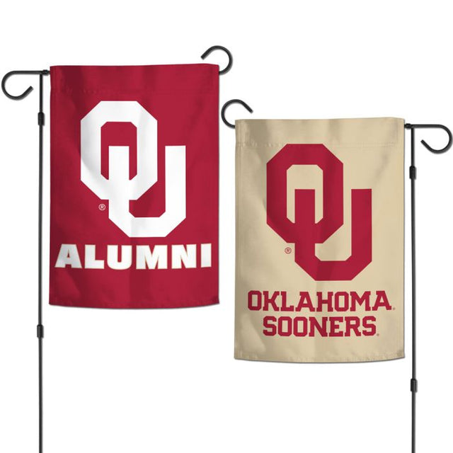 Banderas de jardín de los Oklahoma Sooners, de 2 lados, 12,5" x 18"