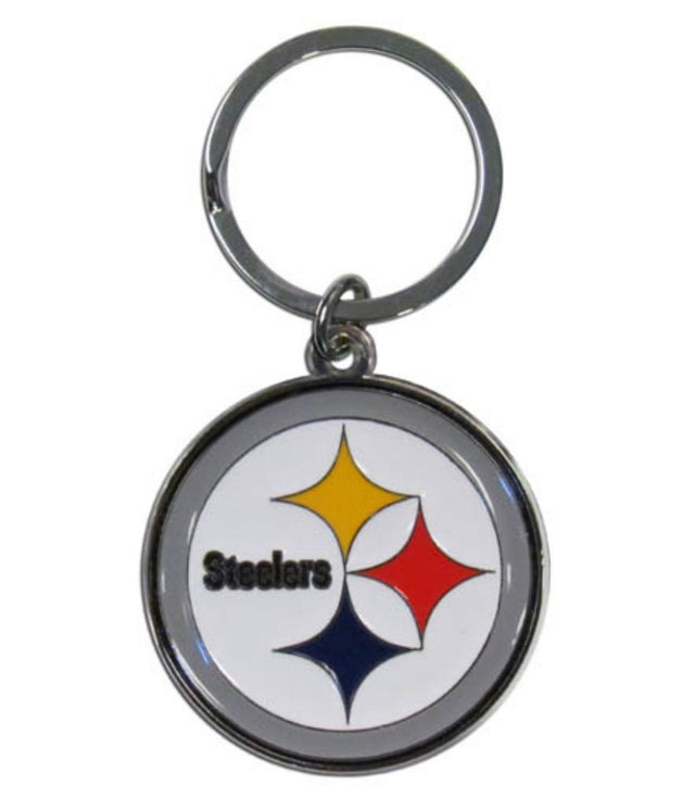 Llavero con el logotipo cromado de los Pittsburgh Steelers