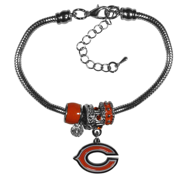 Pulsera de los Chicago Bears con cuentas estilo euro