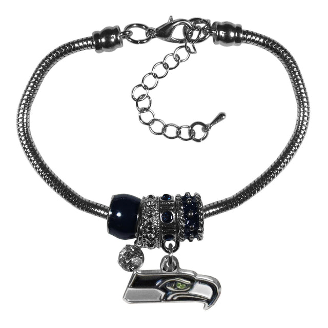 Pulsera de los Seattle Seahawks con cuentas estilo euro