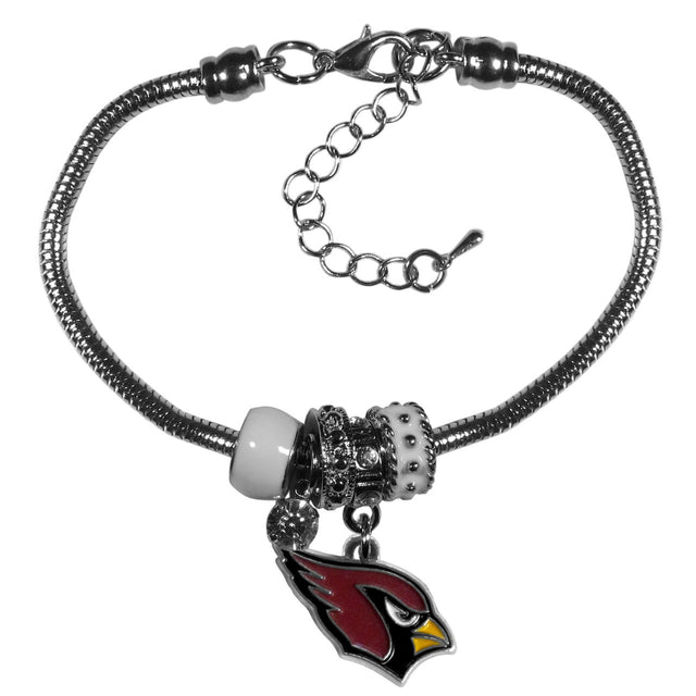 Pulsera de los Cardenales de Arizona con cuentas estilo euro