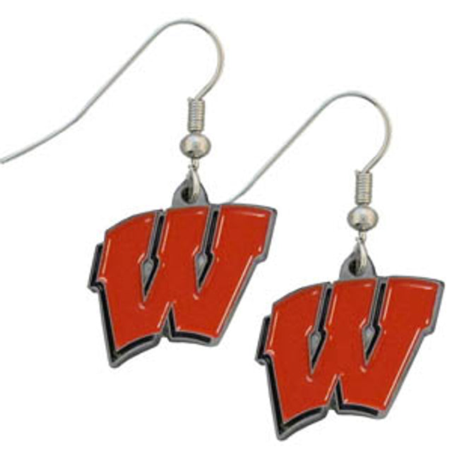 Pendientes colgantes de los tejones de Wisconsin