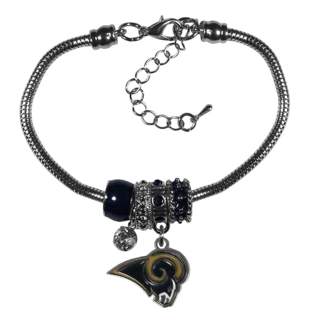 Pulsera de los Rams de Los Ángeles con cuentas estilo euro